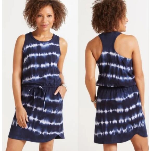 Sundry for Evereve Tie Dye Dress with Pockets Adjustable Waist Size 1 Small - Picture 1 of 8